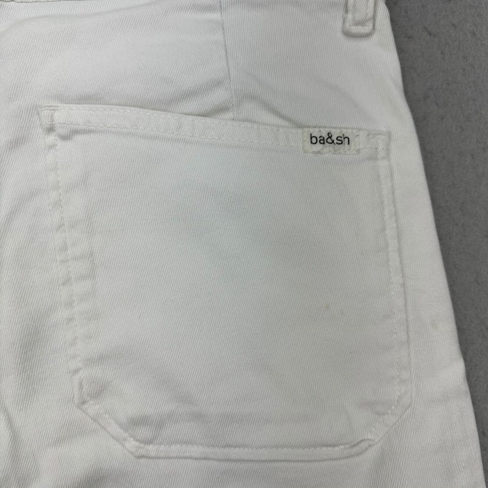 ba&sh Sally Jeans Women's 25 White Blanc Straight Leg Mid-Rise Slim Fit Bash‎ - Picture 10 of 13